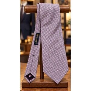 The Custom Shop Pink and Gray Geometric Necktie